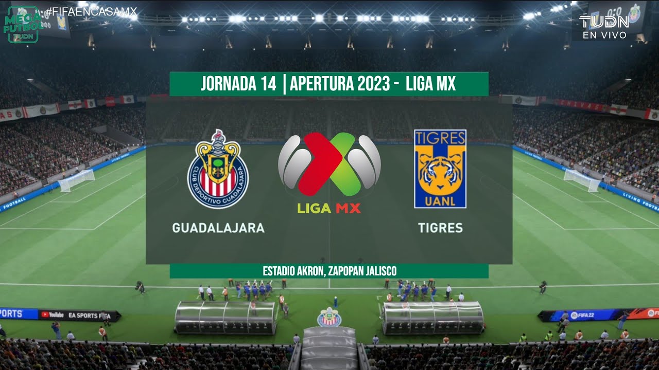 Chivas vs Tigres | Jornada 14 LIGA BBVA MX | Apertura 2023 FIFA22 - YouTube