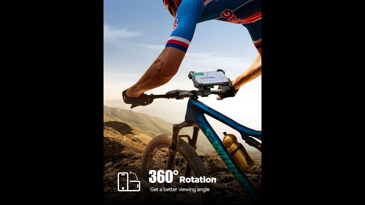 JOYROOM Motorcycle Phone Mount: 1s Auto Lock, 100mph Anti-Shake – Ultimate Bike Phone Holder!