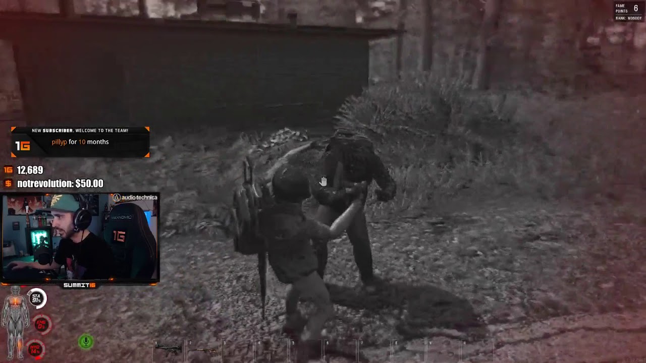 Summit 1G has a great experience with SCUM melee combat