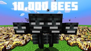 I Killed The Wither With 10,000 Bees In Survival Minecraft (Part 2)