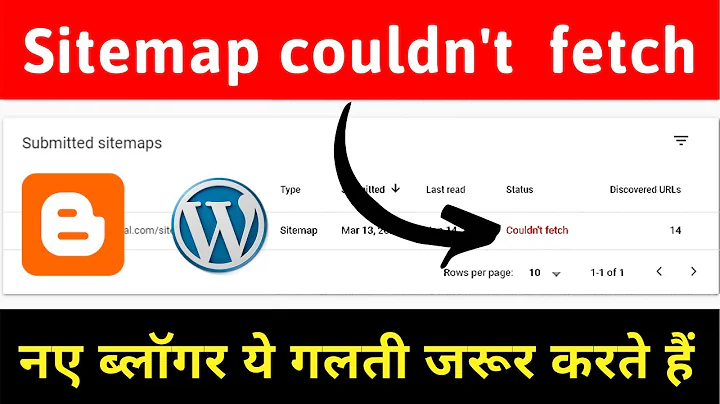 how to fix google webmaster sitemap couldn't  patch error | how to fix sitemap error
