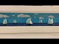 COASTAL ART, EPOXY RESIN SAILBOAT, GLASS ART