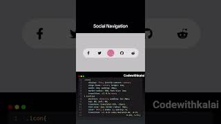 Build Crazy Social Navigation Menu ONLY JavaScript 🤯 #shorts #codewithkalai #animation #coding #nav