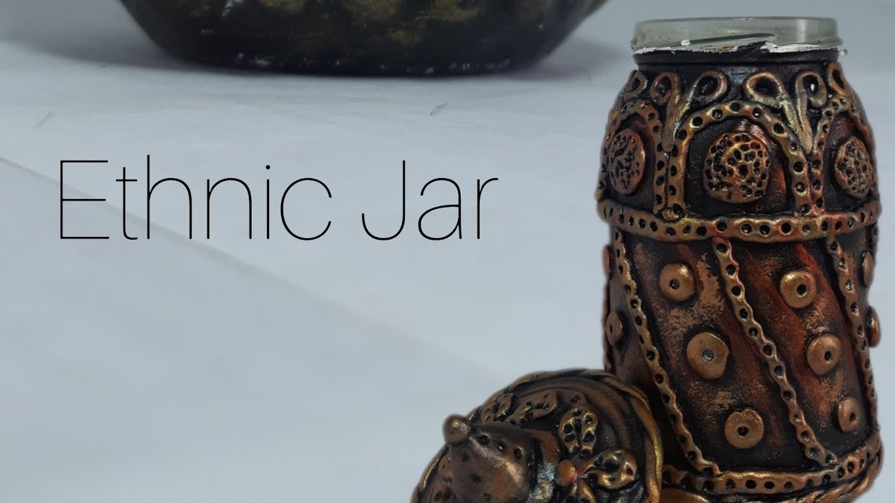 vintage look OLD GLASS  JAR  IN vintage container ,full tutorial  