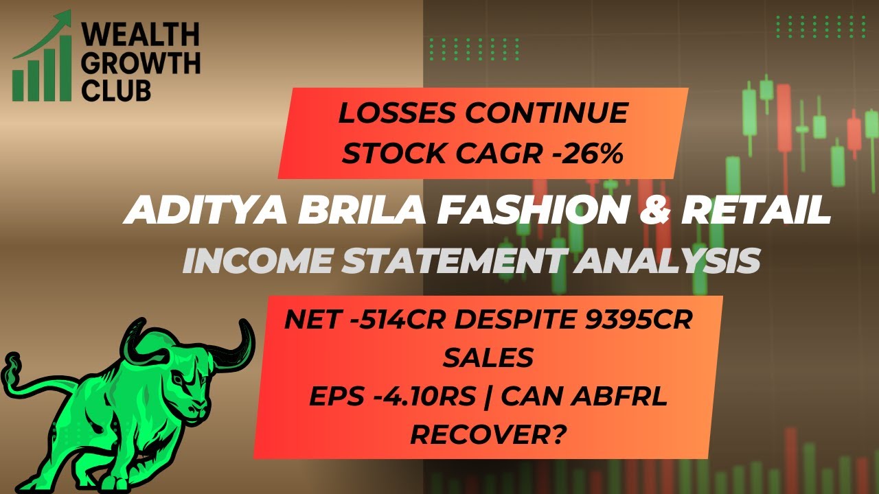 Aditya Brila Fashion & Retail Income Analysis | Revenue ₹9,395 Cr & Net Loss ₹514 Cr (TTM) Explained