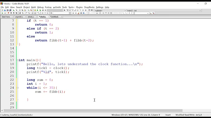 131 clock function to count number of clock ticks and measure elapsed time