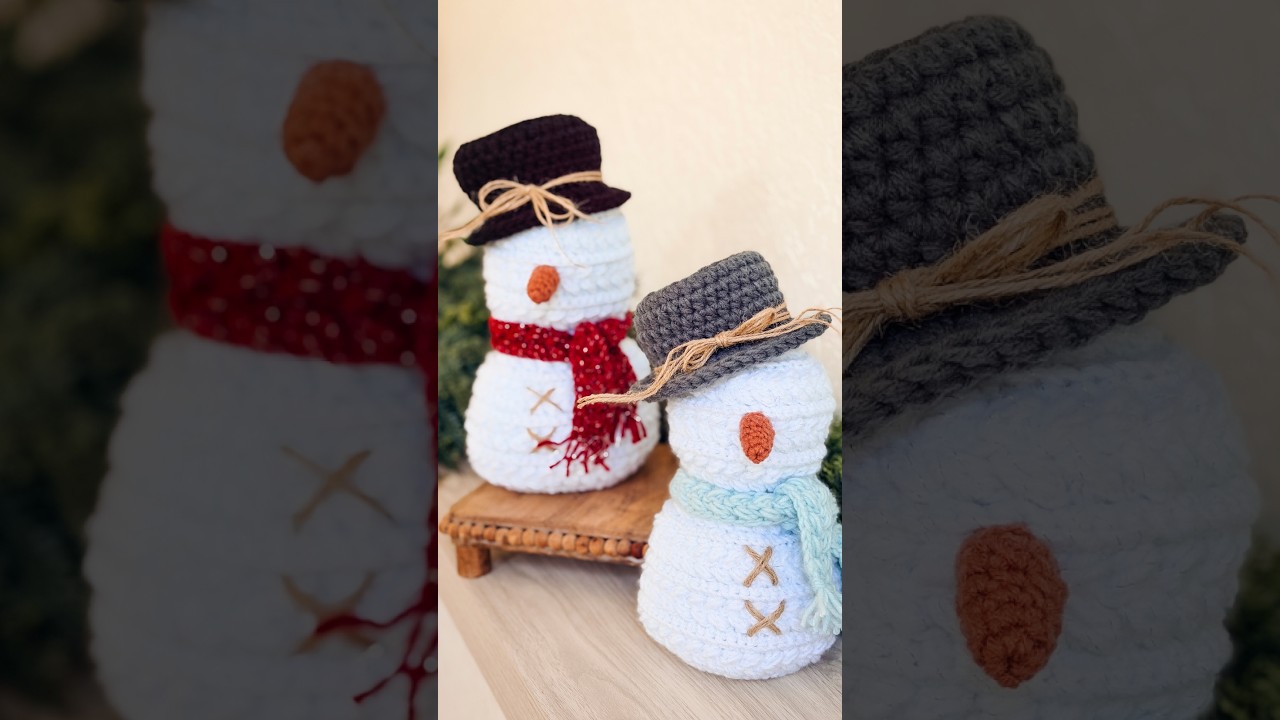 Crochet Snowman Pattern | Worked in One Piece