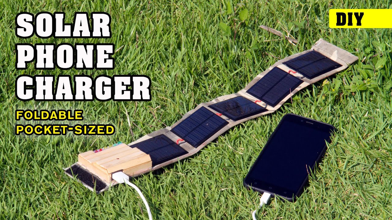 How to make a 5V Foldable Solar Panel Phone Charger | DIY Charging on the  go - YouTube