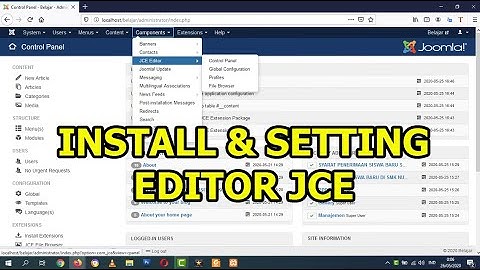 Cara Membuat Website Berbasis Joomla: INSTALL DAN SETTING EDITOR JCE JOOMLA #06