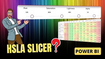 Slicer Controlled Color Properties in Power BI | HSLA Slicer in Power BI | Dynamically change Color