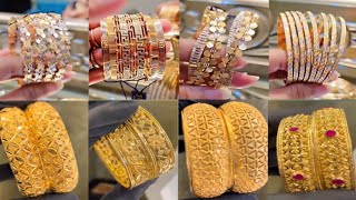 Latest Gold Bangles Design 2026 || 21K 22k Gold Bangles Designs || Stylish Gold Kangan Chori Bangles