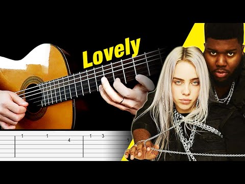 LOVELY (Billie Eilish, Khalid) Guitar Tabs Tutorial