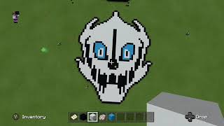 Gaster  blaster Minecraft pixel art