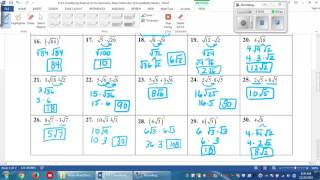 8.1 Simplifying Radicals & Geometric Mean Notes Day 1
