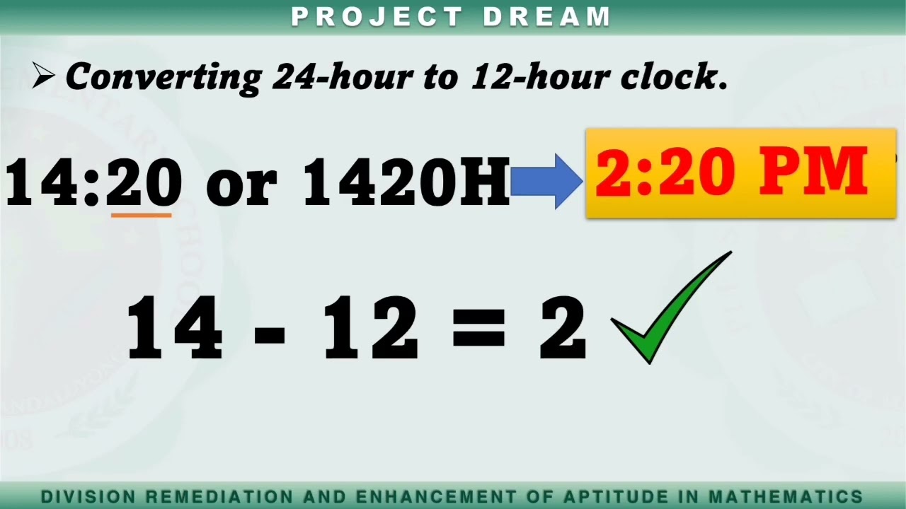 Converting Time between 12-hour to 24-hour Clock System and Vice Versa