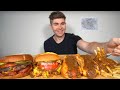 Eating the BEST CHILI CHEESE Dogs, Burgers, & Fries Mukbang (The 60K Subscribers Chili Cheese Feast)