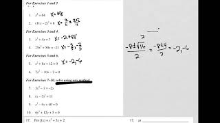 Senior Math, Chapter 9 - Study Guide (part 2)