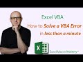 How to Solve a VBA Error in Less Than a Minute