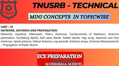 #tnusrb #tnusrbexams #technicalsi #tnpscae#trb #gateexam #tneb #testbatch #ece #miniconcepts