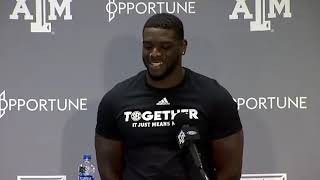 Texas A&M's Michael Clemons Talks Aggies Defensive Line & Performance vs. Vanderbilt