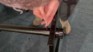 Foldable training table metal leg assembly