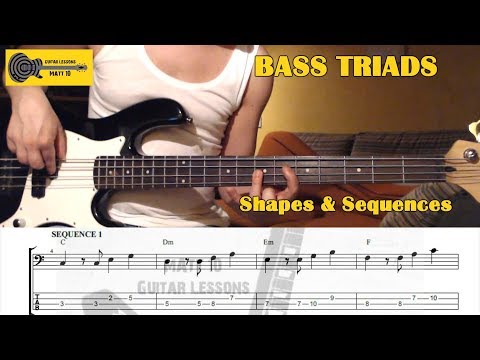 Bass Guitar Triads Chart