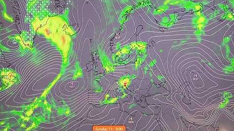 ECMWF 071020 06z Pressure + precipitations