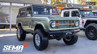 TOMS OFFROAD  SEMA 2022  Nefarious Kustoms & 4WD Factory custom 1976 Bronco build