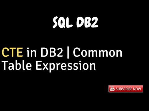 IBM DB2 CTE basic introduction and Examples