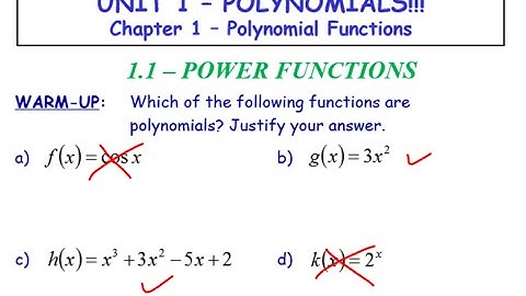 1.1 - Power Functions (Characteristics)