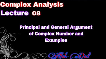 Principal Argument of Complex Number | General Argument | Exercise Examples | Allah Dad