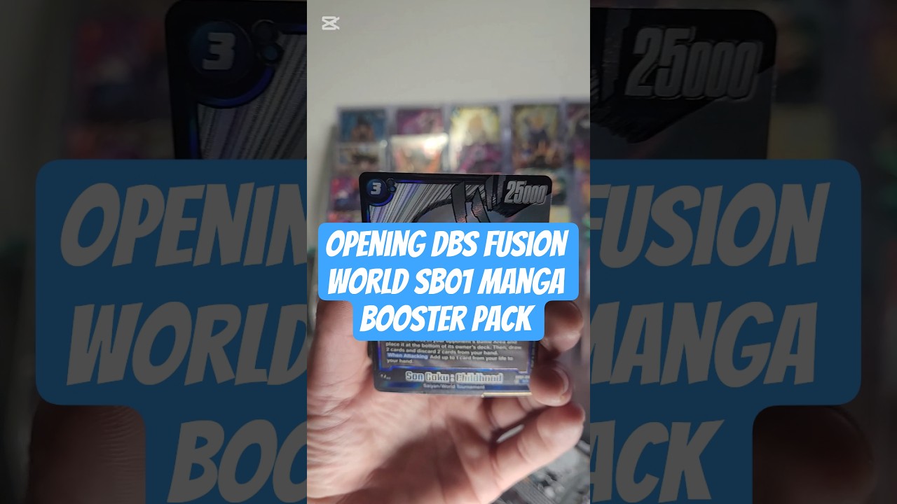 Last pack opening for DBS Fusion World SB01 Manga Booster Box. 😢 