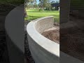 Sexy curved rammed earth wall