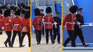 GUARDS TRY TO STOP SOLIDER FROM COLLAPSING DURING ‘TROOPING THE COLOUR 2024’ REHEARSAL