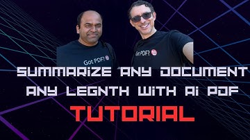 How to Summarize any document, any length with Ai PDF - TUTORIAL