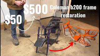 $50 mini bike!  (How to paint during winter) Coleman B200 