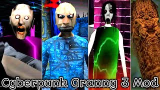 New Cyberpunk Granny 3 Mod All 4 Enemies Caught Jump Scare With Funny Editing screenshot 1