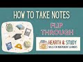 Hearth &amp; Story | How to Take Notes Flip Through