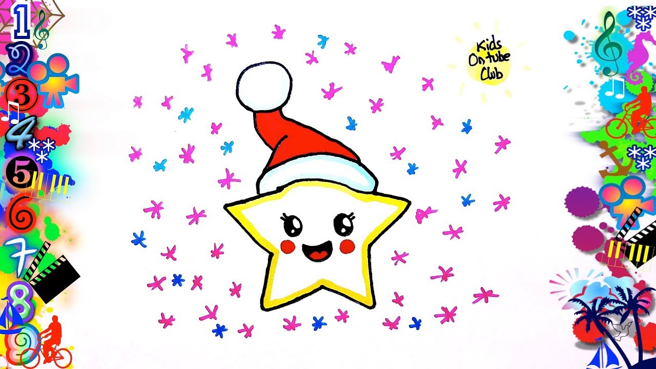 COMO DIBUJAR UNA ESTRELLA KAWAII DE NAVIDAD FACIL PARA NIÑOS | DIBUJOS -  thptnganamst.edu.vn