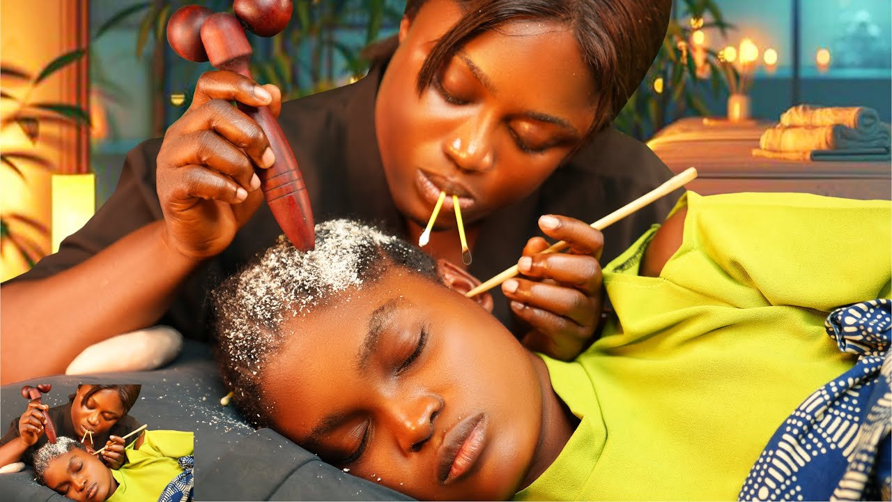ASMR✨Whisper Story Scalp Scratchin on Braid |Hand pickin hair crust + Detail Ear Clean, Head Massage