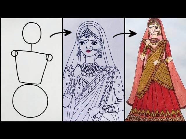 Share 186+ drawing of bride super hot