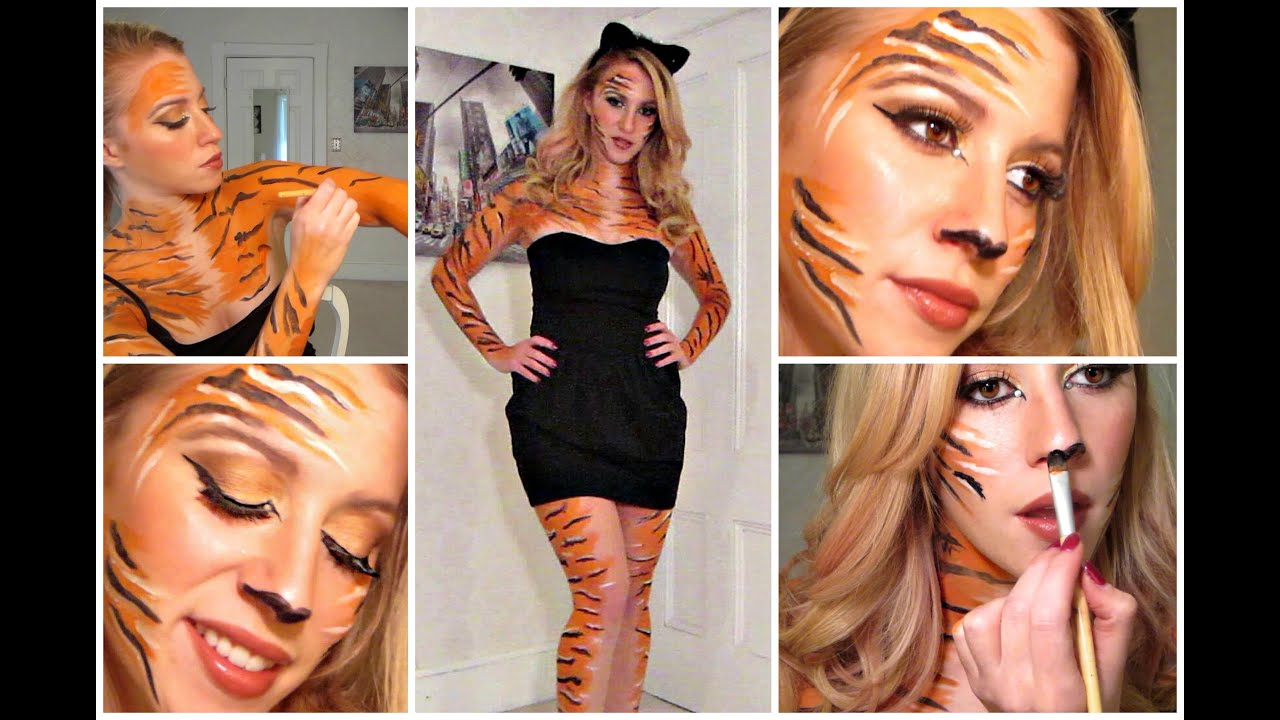 Tiger Halloween Make Up Costume YouTube