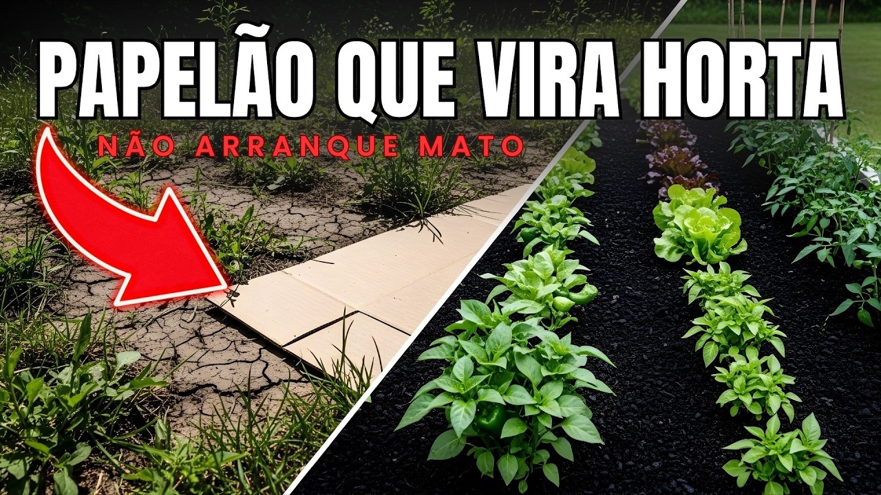 Nunca Arranque Mato: O Segredo do Papelão que Vira Horta