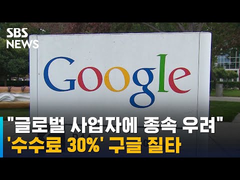 &amp;quot;글로벌 사업자에 종속 우려&amp;quot;…&amp;#39;수수료 30%&amp;#39; <strong>구글</strong> 질타 / <strong>SBS</strong>