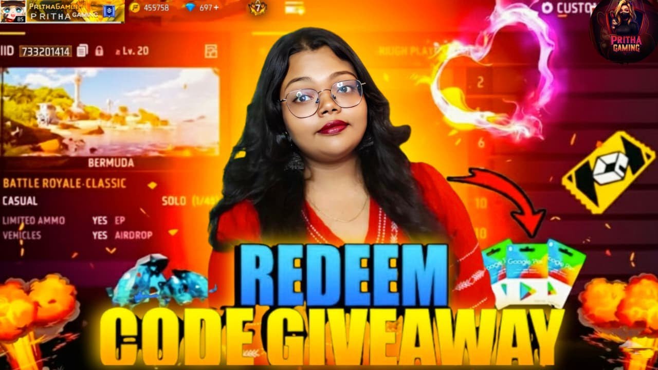FREE FIRE LIVE CUSTOM ROOM GIVEAWAY | FF LIVE TEAMCODE GIVEAWAY | FF LIVE GIVEAWAY CUTE GILR FF LIVE