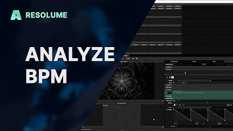 Analyze BPM — automated BPM detection in Resolume
