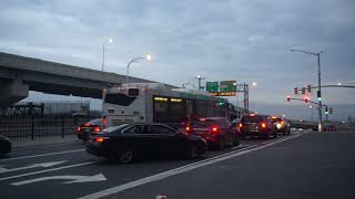 MTA Bus: Rego Park bound Orion VII NG HEV 4176 Q72 at 94 St/LaGuardia Rd
