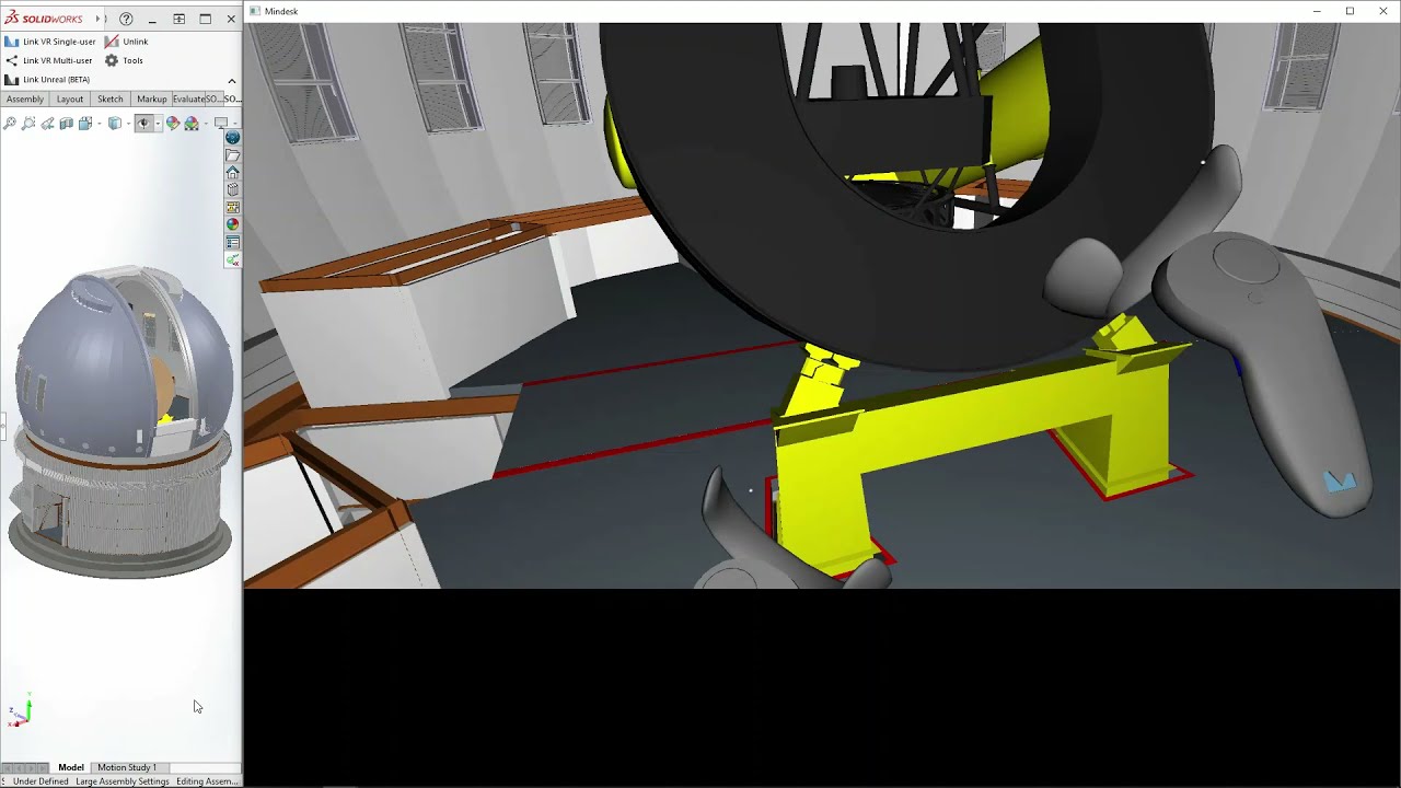 Mindesk for SOLIDWORKS - Navigation in VR - YouTube