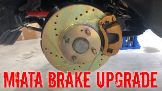$500 Miata - How to Install R1 Concepts Drilled and Slotted Brake Rotors and Ceramic Brake Pads