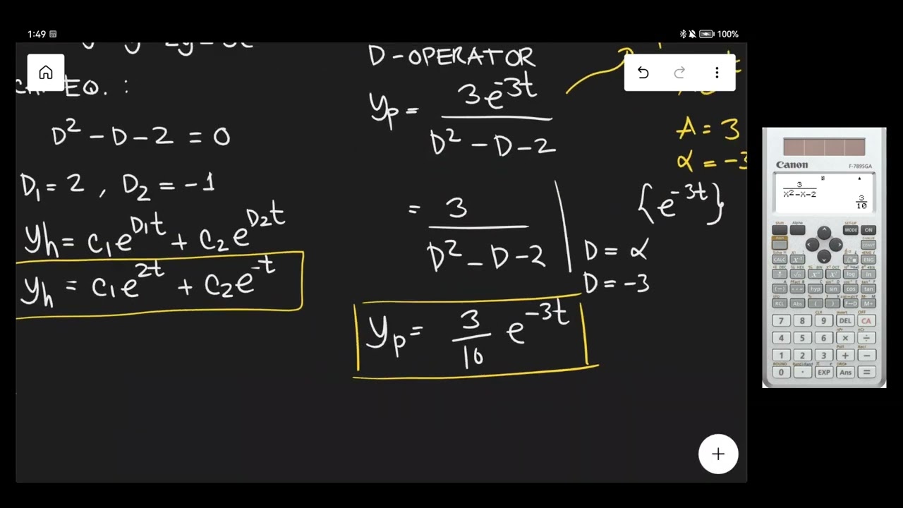 Solving Higher Order Differential Equation [D-Operator Method] | CASE: 1